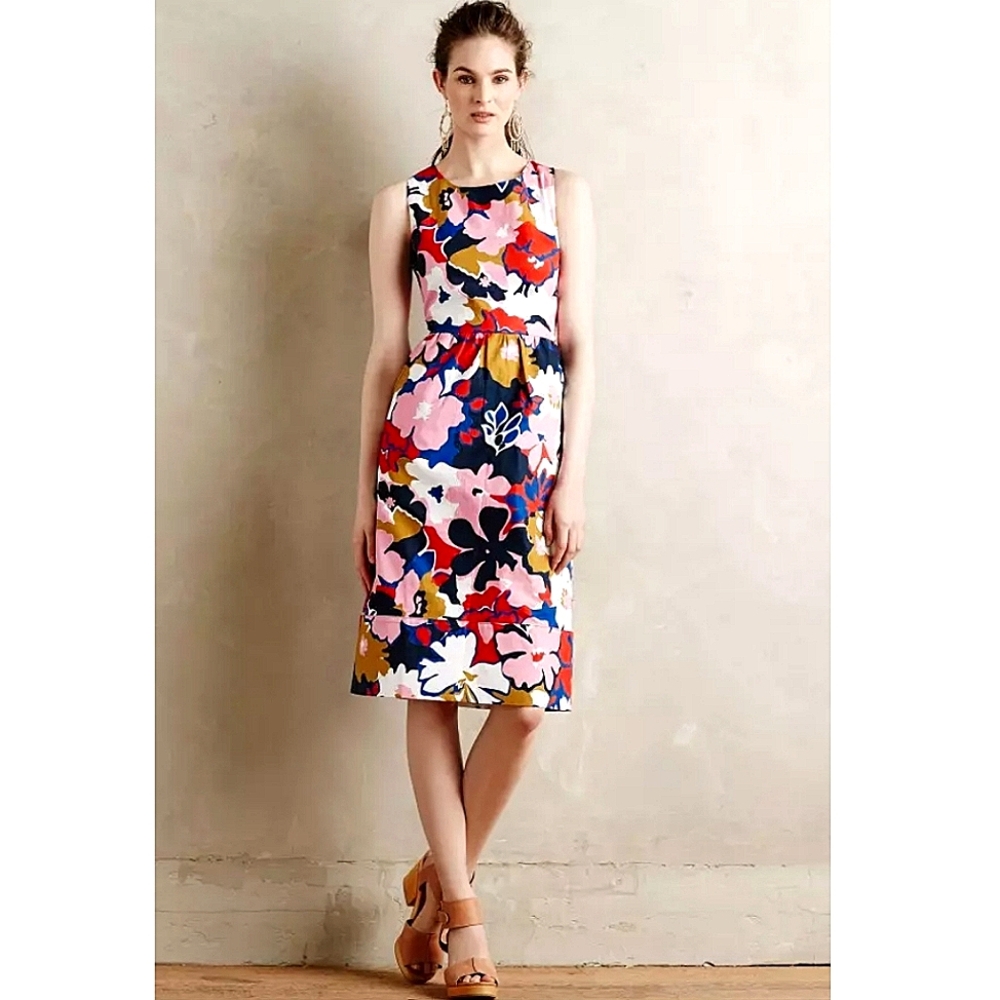 Anthropologie Whit Two floral print dress